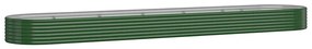 vidaXL Ζαρντινιέρα Πράσινο 507x100x36εκ. Ατσάλι με Ηλεκτρ.Βαφή Πούδρας