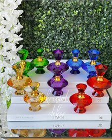 Stewehome Σετ 2 τεμαχίων μπουκάλες με πόδι από γυαλί 10x10 cm
