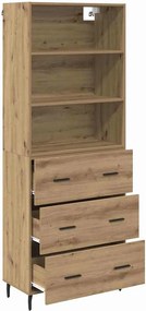vidaXL Highboard 2 pcs Artisan Oak 69,5 x 32,5 x 180 εκ
