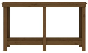 vidaXL Πάγκος Εργασίας Μελί Καφέ 140 x 50 x 80 εκ. Μασίφ Ξύλο Πεύκο