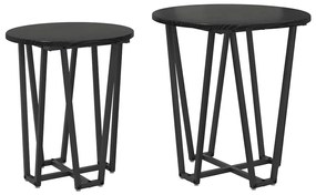 vidaXL Σετ βοηθητικά τραπεζάκια 2 pcs Μαύρη δρυς 50 x 50 x 50.5 cm