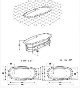 Μπανιέρα Sanitec Sylvia-170 x 90 εκ.