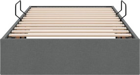 vidaXL Κρεβάτι Οθωμανικού Τύπου Σκούρο Γκρι 100 x 200 cm ύφασμα