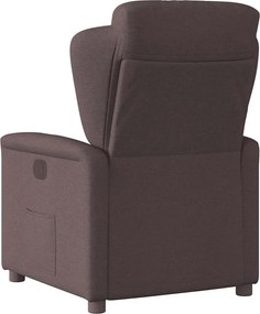 vidaXL Πολυθρόνα Ανακλινόμενη Ηλεκτρική Σκούρο Καφέ Υφασμάτινη