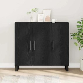 vidaXL Πλαϊνό γραφείο Μαύρη Οξυά 90 x 34 x 80 εκ. Επεξεργασμένο ξύλο