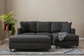 Corner Sofa Eva Right - Anthracite Anthracite