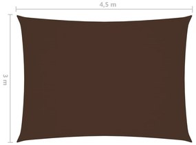 vidaXL Πανί Σκίασης Ορθογώνιο Καφέ 3 x 4,5 μ. από Ύφασμα Oxford