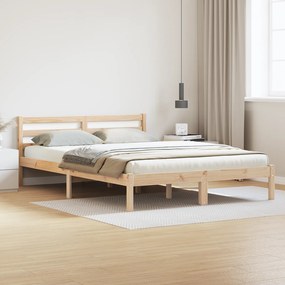 vidaXL Κρεβάτι με Κεφαλάρι 160x210 εκ. Μασίφ Ξύλο Πεύκου