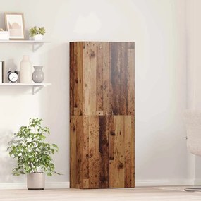 vidaXL Γραφείο Ντουλάπι με ράφι 2 pcs Παλαιό ξύλο 60 x 32 x 153