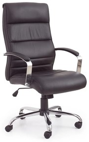 Καρέκλα γραφείου Houston 197, Μαύρο, 112x63x75cm, 22 kg, Με μπράτσα, Με ρόδες, Μηχανισμός καρέκλας: Κλίση | Epipla1.gr