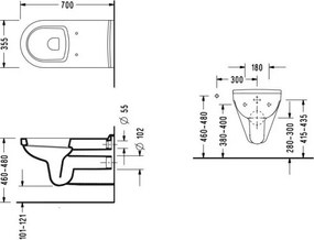 Serel Senior 304500 - Κρεμαστη Λεκάνη ΑμΕΑ - Slim soft close αποσπώμενο