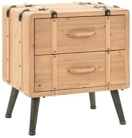 vidaXL Κομοδίνο 50 x 35 x 57 εκ. από Μασίφ Ξύλο Ελάτης