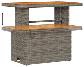 vidaXL Σετ Καναπέ Κήπου με μαξιλάρι 9 pcs Γκρι συνθετικό ρατάν