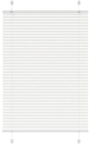 vidaXL Πλισέ περσίδα Λευκό 85x100 cm Πλάτος υφάσματος 84,4 cm