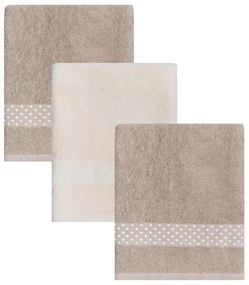 Πετσέτες Προσώπου (Σετ 3τμχ) Kentia Versus Manuel 360gsm Μπεζ