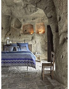 Παπλωματοθήκη Brunelleschi B1 9306553 Σετ 4τμχ Blue Bassetti Υπέρδιπλo 250x210cm Satin