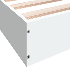 vidaXL Κρεβάτι δαπέδου Λευκό 80 x 200 cm Επεξεργασμένο Ξύλο