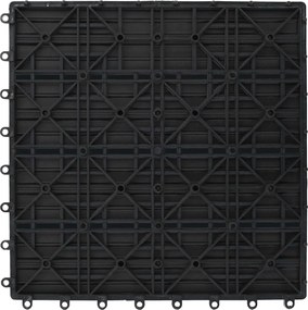 vidaXL Πλάκα Κατασκευής 11 pcs Γκρι 30 x 30 cm WPC