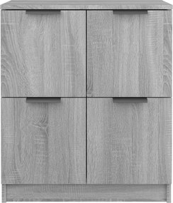 vidaXL Ντουλάπι 2 τεμ. Γκρι Sonoma 60x30x70 εκ. από Επεξεργασμένο Ξύλο