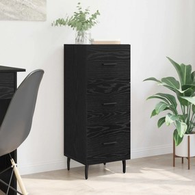 vidaXL Πλαϊνό γραφείο Μαύρη δρυς 34 x 34.5 x 90 εκ Επεξεργασμένο ξύλο