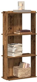 vidaXL Βιβλιοθήκη 3 επιπέδων Παλιό Ξύλο 60x30x120 cm Ξύλινη κατασκευή
