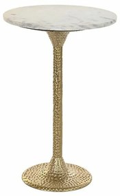 Βοηθητικό Τραπεζάκι DKD Home Decor Λευκό Χρυσό 40 x 40 x 61 cm