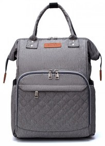 Τσάντα Μωρού Πλάτης Καπιτονέ B-563 38x30x20 Grey Lequeen Ύφασμα