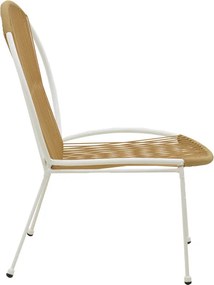 Καρέκλα Dapper pakoworld λευκό μέταλλο-pe φυσικό 64.5x74.5x76εκ