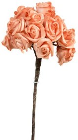 Artekko Artekko Roses Bouquet Μπουκέτο με Τεχνητά Τριαντάφυλλα Λάτεξ Πορτοκαλί (14x14x65)cm 304-2047