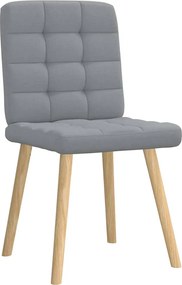 vidaXL Καρέκλες Τραπεζαρίας 4 τεμ Αν. Γκρι Υφασμάτινες