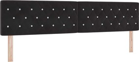 vidaXL Κεφαλάρι Μαύρο 200 cm Βελούδο