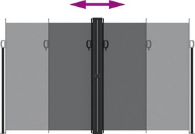 vidaXL Σκίαστρο Πλαϊνό Συρόμενο Μαύρο 200 x 1000 εκ.