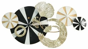 Διακόσμηση τοίχων DKD Home Decor Μαύρο Χρυσό Μέταλλο Σύγχρονη (91 x 8,3 x 49,5 cm)