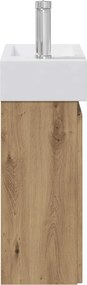vidaXL Μονάδα μπάνιου με βρύση Artisan Δρυς 45,5 x 25,5 x 84 εκ