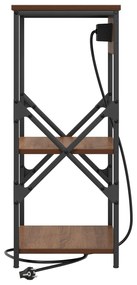 vidaXL Κομοδίνο με ράφι Καφέ δρυς 41 x 31 x 76 εκ. Επεξεργασμένο ξύλο