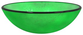 vidaXL Νιπτήρας Πράσινος 42 x 14 εκ. από Ψημένο Γυαλί