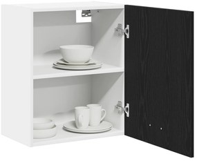 vidaXL Μαύρη Δρύινη Κρεμαστή Ντουλάπα 50x31x60 εκ., Φτιαγμένη από Ξύλο