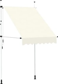 vidaXL Τέντα Συρόμενη Χειροκίνητη Κρεμ 150 εκ.