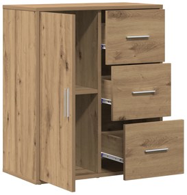 vidaXL Πλαϊνό γραφείο artisan δρυς 60 x 31 x 70 εκ Επεξεργασμένο ξύλο