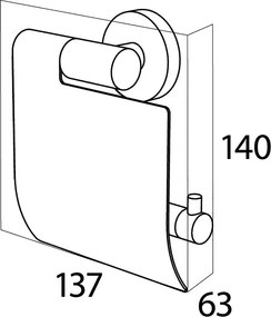 Tiger Boston Χαρτοθήκη με Κάλυμμα Black 309130746