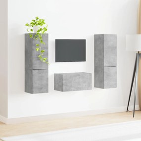 vidaXL 3 pcs Σκυρόδεμα Γκρι