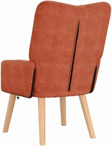vidaXL Πολυθρόνα Κόκκινο Πορτοκαλί 63 x 67 x 94 εκ. ύφασμα