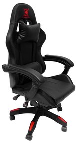 ΠΟΛΥΘΡΟΝΑ GAMING DARREN HM1203.01 ΜΑΥΡΟ-ΚΟΚΚΙΝΟ PVC & NYLON 51x49x125Υεκ.