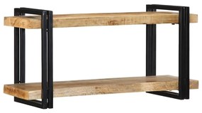 Ράφι τοίχου 90x33x45 cm Στερεό ακατέργαστο ξύλο Mango - Καφέ