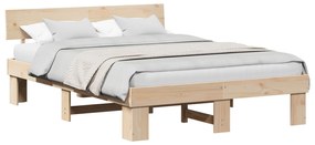 vidaXL Σκελετός Κρεβατιού Καφέ 160 x 200 cm Συμπαγές ξύλο πεύκου