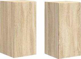 vidaXL Ντουλάπι Τηλεόρασης Τοίχου 2 pcs Σονόμα 30 x 31 x 60 εκ
