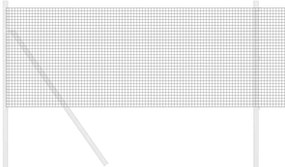 vidaXL Γκρι Σιδηρόσχοινος Φράχτης, 0.4x50 μ, Στερεός