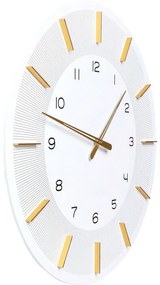 Ρολόι Τοίχου Lio Λευκό Ø60εκ. 60x44596x60εκ - Χρυσό