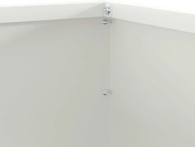 vidaXL Περίγραμμα γκαζόν Λευκό 50 x 50 x 13 εκ Ατσάλι