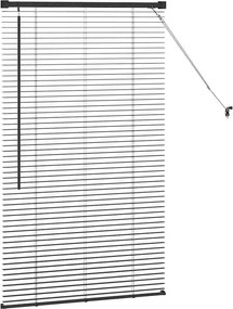 vidaXL Βενετσιάνικες Ρόδες Μαύρο 130 x 75 εκ Αλουμίνιο